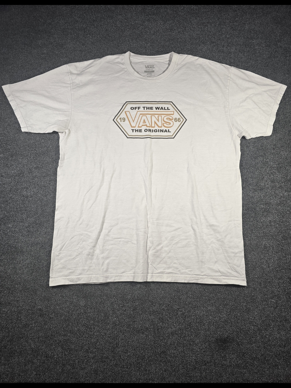 VANS Off The Wall The Original Graphic Logo T-Shirt White Men’s XL
